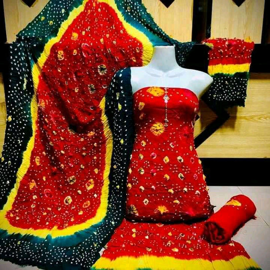 Handmade Linen Chunri Suit_unstitched dress