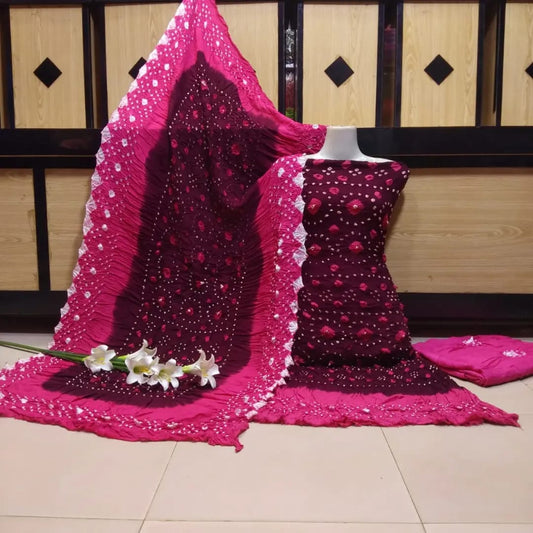 Exclusive Linen Chunri 3 Piece Dress – Soft Premium Fabric Ethnic Style