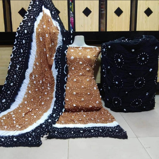 Elegant Black Linen Chunri Suit 3 Piece for Women – Traditional & Festive Wear